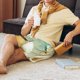 thumbnail image 5 of Balery Starfish And Seashell On The Beach Pantalones cortos de pijama de punto de algodón para hombre con cinturilla y bolsillos-3X-Large, 5 of 6