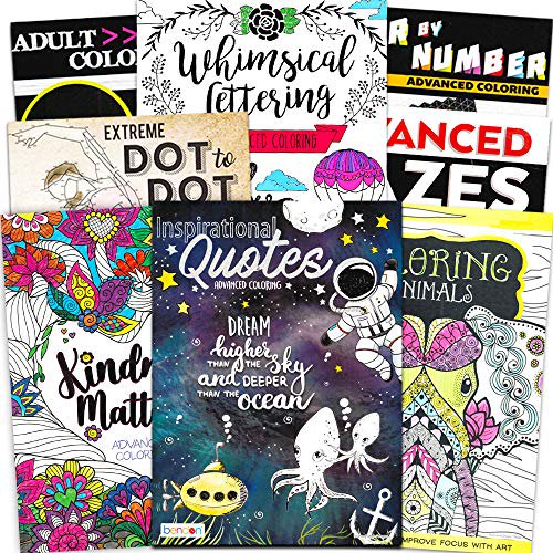 Download Adult Coloring Book Bundle With 8 Deluxe Coloring Books For Adults And Teens Over 250 Stress Relieving Patterns Walmart Com Walmart Com