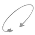 thumbnail image 2 of 925 Sterling Silver White Clear CZ Arrow Open End Bangle Bracelet, 2 of 3
