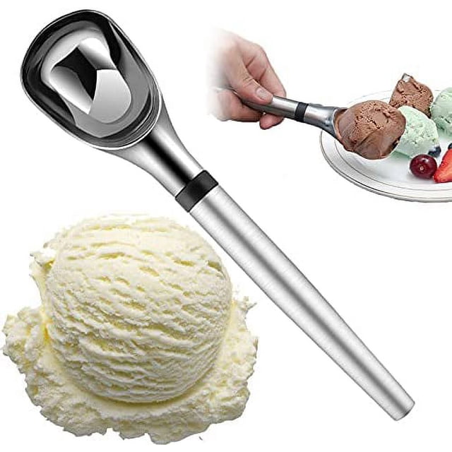 Cuchara para Helado JanHm Cuchara de Acero Inoxidable Anticongelante con Forma de Fruta