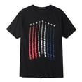 thumbnail image 4 of HCNTES Men's Short Sleeve Independence Day Flag and Snowflake Print T-Shirt, Wintery Twist on Patriotic Look 3XL Black, 4 of 4