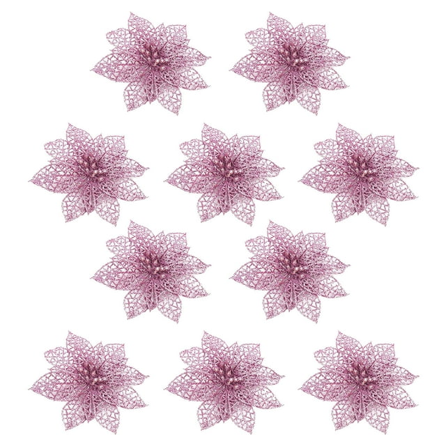 Fiudx Adornos para Árbol de Navidad, Simulación de Flores, 10 Unidades
