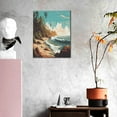thumbnail image 3 of KLL Coastal Palm Beach Print Canvas Wall Art, Canvas Painting Prints Canvas Art Wall Decor Home Decoration for Living Room Bedroom Office, 3 of 6
