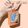 thumbnail image 6 of for Samsung Galaxy Z Flip 5 Case with Ring, Shockproof Thin Slim PC Protective Phone Case for Galaxy Z Flip 5G, Orange, 6 of 16