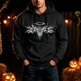 thumbnail image 2 of Y-Sunset Halloween Hoodies for Men Graphic, Long Sleeve Mens Hoodies Pullover, Loose Fit Hoodies for Men Big and Tall with Kangroo Pockets for Casual Fall & Winter, 2 of 4