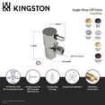 thumbnail image 4 of Kingston Brass CD43302DL 1/2-Inch FIP x 3/8-Inch O.D. Anti-Seize Deluxe Quarter-Turn Ceramic Hardisc Cartridge Angle Stop in Polished Brass, 4 of 5