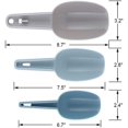 thumbnail image 2 of Ludlz Ice Scoop Set of 3, Multi-purpose Plastic Kitchen Scoops Bar Scooper for Canisters, Flour, Powders, Dry Foods, Candy, Pop Corn, Coffee Beans and Pet Food, 2 of 7