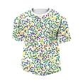 thumbnail image 4 of BRGZLK Men's Short Sleeve Carnival Printed Loose Elastic Fitness Non Positioning Printed Crew Neck Top Graphic Tee Casual Loose Fit Vacation 2026 Holiday Clothes, 4 of 4