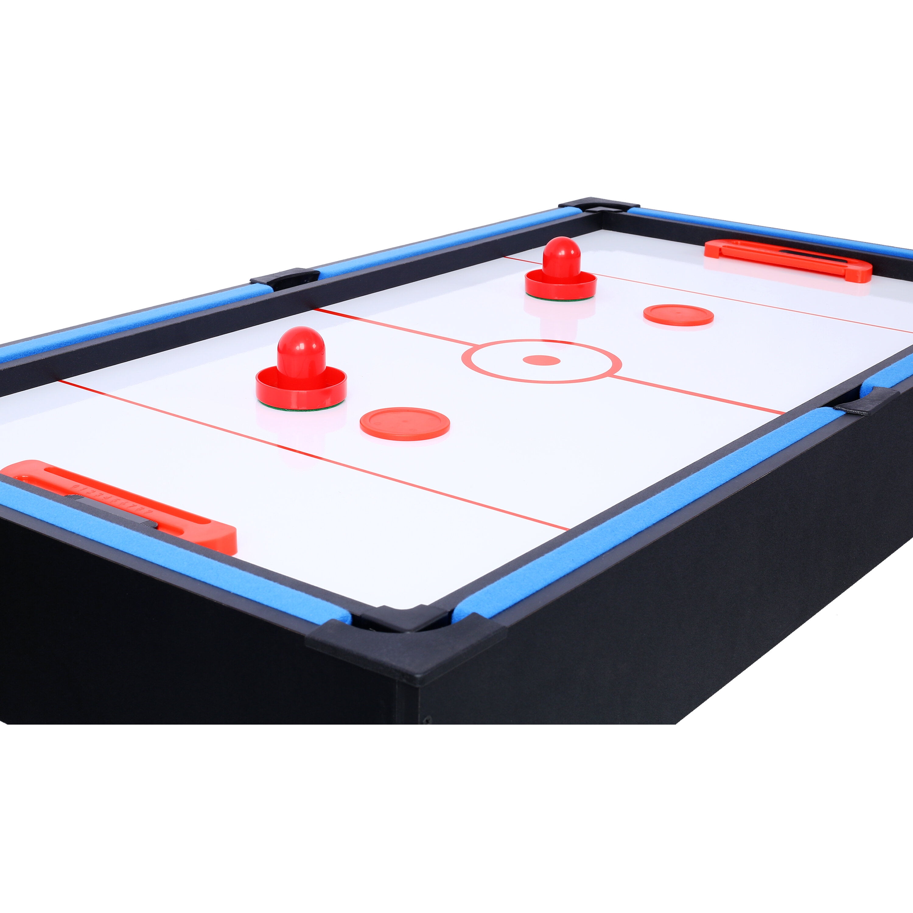 , 5-in-1 Multi-Game Table - Billiards, Push Hockey, Foosball, Ping Pong, and Basketball black/blue, Black ,Mdf+Steel ,