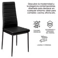 thumbnail image 2 of Set De 4 Sillas Comedor Minimalista Moderno Respaldo Alto, 2 of 6