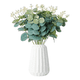 thumbnail image 1 of "50pc Hojas Artificial De Eucalipto Plantas Artificial Ramas Lab.G Color Blanco/verde ", 1 of 5