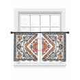 thumbnail image 6 of Farmhouse Aztec Sheer Curtains for Living Room Bedroom Boho Southwest Tribal Ethnic Flowers Sheer Curtains 54 Inch Long 2 Panels Set Light Filtering Curtain Window Treatments Drapes for Dining Room, 6 of 6