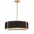 thumbnail image 3 of PST-214P-AGB-BK Dainolite Preston - 4 Light Pendant In Contemporary Style-5.25 Inches Tall and 20.75 Inches Wide-Aged Brass Finish-Black  Shade Color, 3 of 12