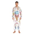 thumbnail image 2 of Ice Cream Adult Onesie Pajamas Slim Fit Christmas One Piece Suit Pjs for Women and Men Hooded Zipper, 2 of 7