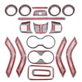 thumbnail image 5 of 18Pcs Central Control Panel Trim Kit For Jeep For Wrangler Jk 11-17 Car Interior Carbon Pattern Dashboard Decor Set, 5 of 8