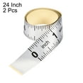 thumbnail image 2 of Uxcell Measuring Tape Polyester Adhesive Backed Tape 24" Length Inch  Scale for Workbench 2pcs, 2 of 4