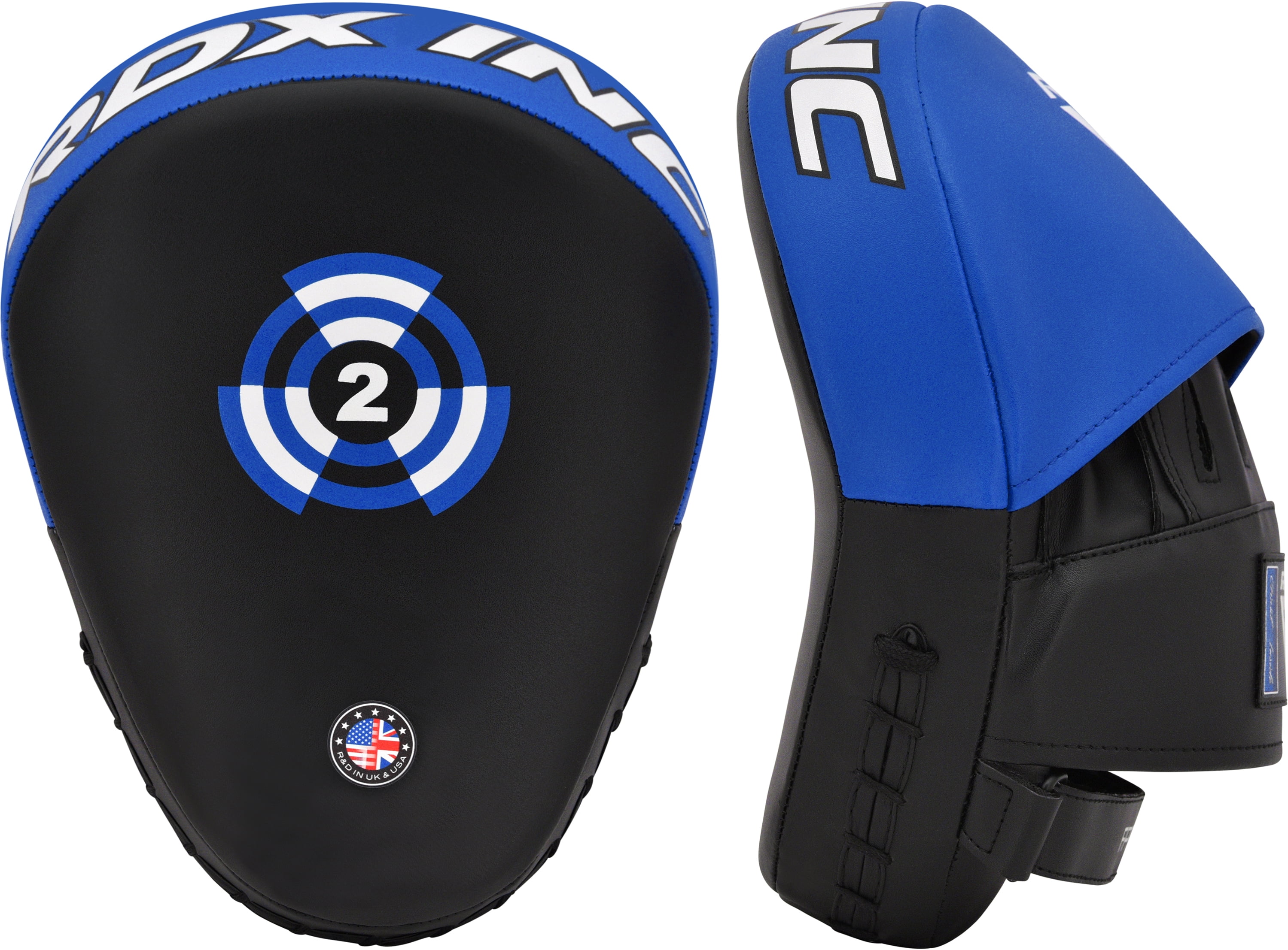 RDX Boxing Gloves and Pads Set, Maya Hide Leather Hook and Jab Curved Focus Mitts Punching Gloves for MMA, Muay Thai, Kickboxing Coaching, Martial Arts, Hand Target Strike Shield