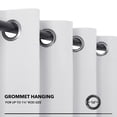 thumbnail image 4 of Deconovo Heat Blocking Drape Wide Width Grommet Curtains Bedroom Curtains for Windows 100 x 108 inch Grayish White 1 Panel, 4 of 8