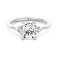 thumbnail image 2 of Storm - Moissanite Radiant Cut Lab Diamond Engagement Ring with Sidestones, 2 of 4