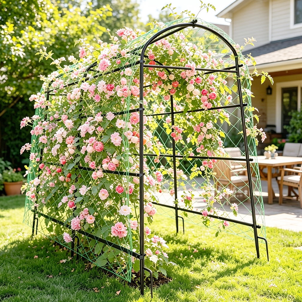 Large U-Shape Garden Trellis Arch Cucumber Trellis Support for Tomato Squash Bean Grapes, 47.24x71.65x87.40 inch