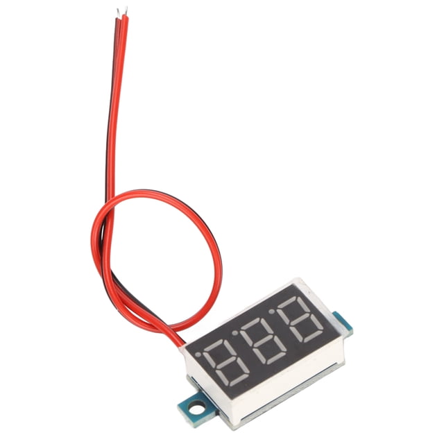 Digital Voltmeter, LED Digital Voltmeter Stable Reverse Connection Protection DC 4-40V For Battery Voltage Monitoring Green