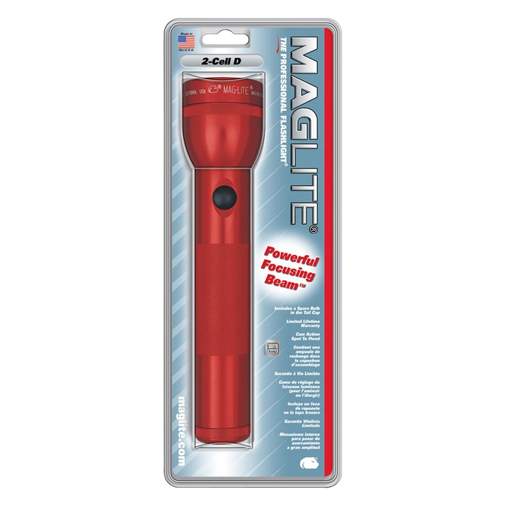 Maglite 102254 White Star 19 Lumens Red Krypton Flashlight Walmart