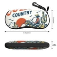 thumbnail image 2 of Vsdgher Cowboy Rising Horse Sunglasses Soft Case Neoprene Zipper Eyeglass Case, Zipper Portable Spectacle Cases for Men Women, 2 of 6