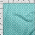 thumbnail image 3 of oneOone Rayon Turquoise Blue Fabric Geometric Shape Sewing Fabric By The Yard Printed Diy Clothing Sewing Supplies 56 Inch Wide, 3 of 4