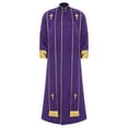 thumbnail image 3 of Zaldita Men Priest Robe Clergy Cassock Catholic Gown Pastor Outfit Christian Dress Up Purple L, 3 of 5