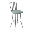 thumbnail image 1 of Amisco Club 26.75" Faux Leather Swivel Counter Stool in Aqua Blue/Glossy Gray, 1 of 3