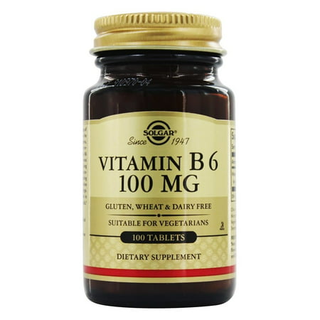 Solgar - Vitamine B6 100 mg. - 100 comprimés
