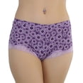 thumbnail image 4 of ToBeInStyle Women's Pack of 4 Boyshorts in Linked Print with Lace, 4 of 5