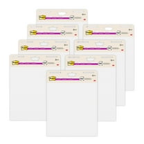 Post-it® Super Sticky Easel Pads, 25" x 30", 8 Pads, 30 Sheets/Pad, 30% Recycled, School Supplies for Classrooms, White