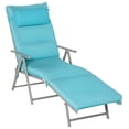 thumbnail image 1 of Outsunny Chaise Longue d'Extérieur avec Design Pliant Bleu, 1 of 10