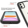 thumbnail image 3 of iPhone 12 mini Case with Built in Screen Protector,Dteck Full-Body Shockproof Rubber Hybrid Protection Crystal Clear PC Back Protective Phone Case Cover for Apple iPhone 12 mini,Black, 3 of 6