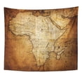 thumbnail image 1 of UFAEZU Old Vintage Map Antique Ancient World Antiquity Burnt Wall Art Hanging Tapestry Home Decor for Living Room Bedroom Dorm 60x80 inch, 1 of 2