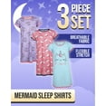 thumbnail image 2 of Sleep & Co Girls Nightgowns - 3 Pack Short Sleeve Girls Pajamas Night Gown Sleep Shirts Dress (5-16), 2 of 7
