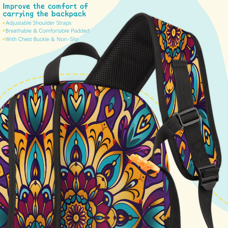 Herdesigns Floral Mandala Laptop Backpack for Women Men  display picture 1