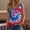 Dark Blue, variant on 250th Anniversary Tank Tops for Women 2026 - Patriotic Tie-Dye Square Neck Sleeveless Tees - 1776-2026 USA Star Print Casual Summer Blouse Blue L