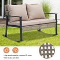 thumbnail image 7 of Ainfox Outdoor Rocking Loveseat High-back Rattan Wicker Patio Rocking 2-Seater Chair, Beige, 7 of 7