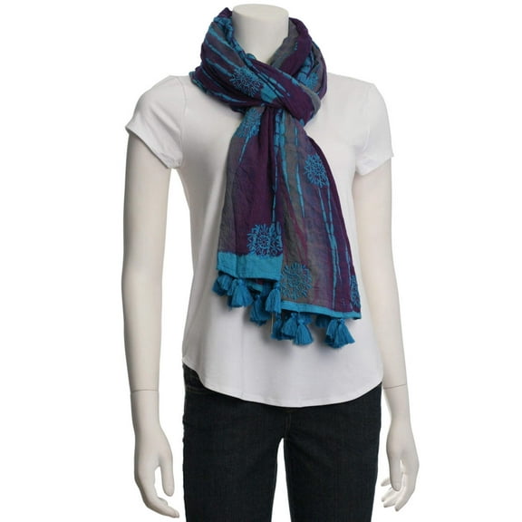 Tolani Shibori Purple Scarf