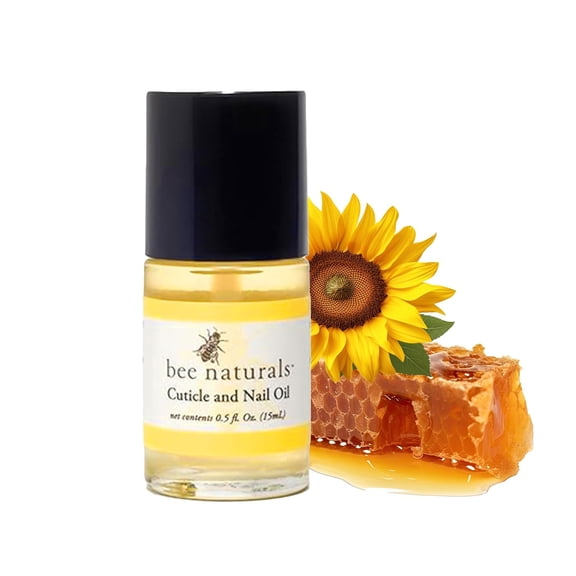 Bee Naturals Nail & Cuticle Oil 0.5 oz - For Cracked Nails & Rigid Cuticles, Deep Moisture with Avocado and Castor Oils