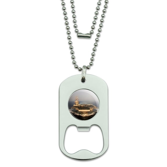 United States Navy Aircraft Carrier USS Dwight D. eisenhower Dog Tag Bottle Opener