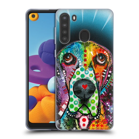 Head Case Designs Officially Licensed Dean Russo Dogs Hound Soft Gel Case Compatible with Samsung Galaxy A21 (2020)