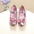 thumbnail image 5 of IROINNID Toddler Girl's Dress Shoes Press Buckle Bowknot Wedding Party Flat Shoes,Size 12M-11Y, 5 of 9
