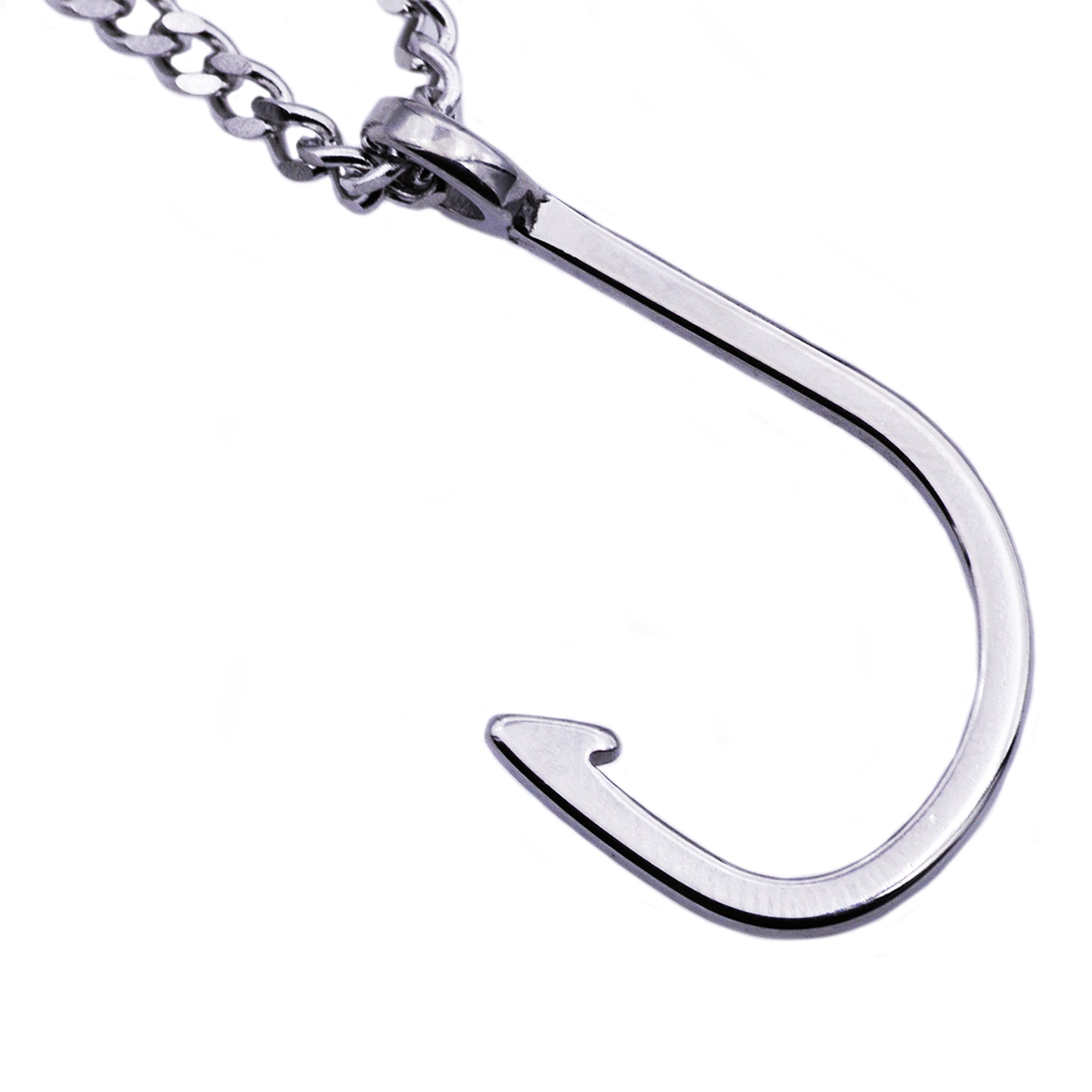 Mens Stainless Steel Hook Pendant
