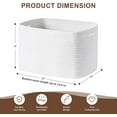 thumbnail image 2 of Storage Cube Bins -Storage Basket for Organizing, 12”x10”x9” Decorative Storage Cubes, Cotton Rope Organizer Shelfs, Woven Basket with Handles for Home, Laundry (4-Pack, White), 2 of 7