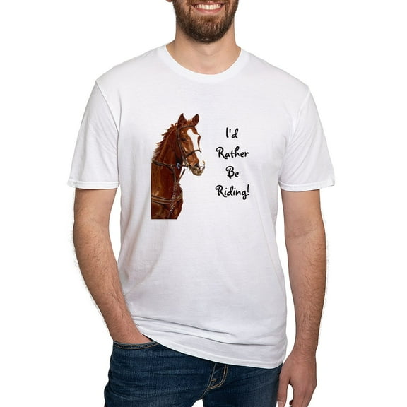 CafePress - Id Rather Be Riding! Horse Fitted T Shirt - Fitted T-Shirt, Vintage Fit Soft Cotton Tee
