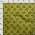 thumbnail image 2 of oneOone Cotton Flex Fabric Leaves|Bird & Floral Block Printed Fabric 1 Yard 40 Inch Wide, 2 of 4