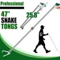 thumbnail image 2 of IC ICLOVER 47" Collapsible Professional Snake Catcher +16in Animal Handling Gloves, Heavy Duty Reptile Grabber Tongs, Reinforced Leather Bite Proof Gloves, 2 of 8